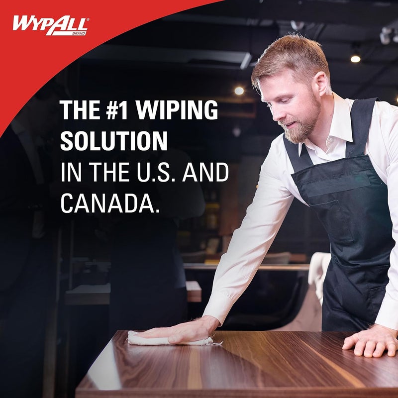 WypAll X60 Reusable Cleaning Cloths, Jumbo Roll, 1100 Sheets, White - Image 3
